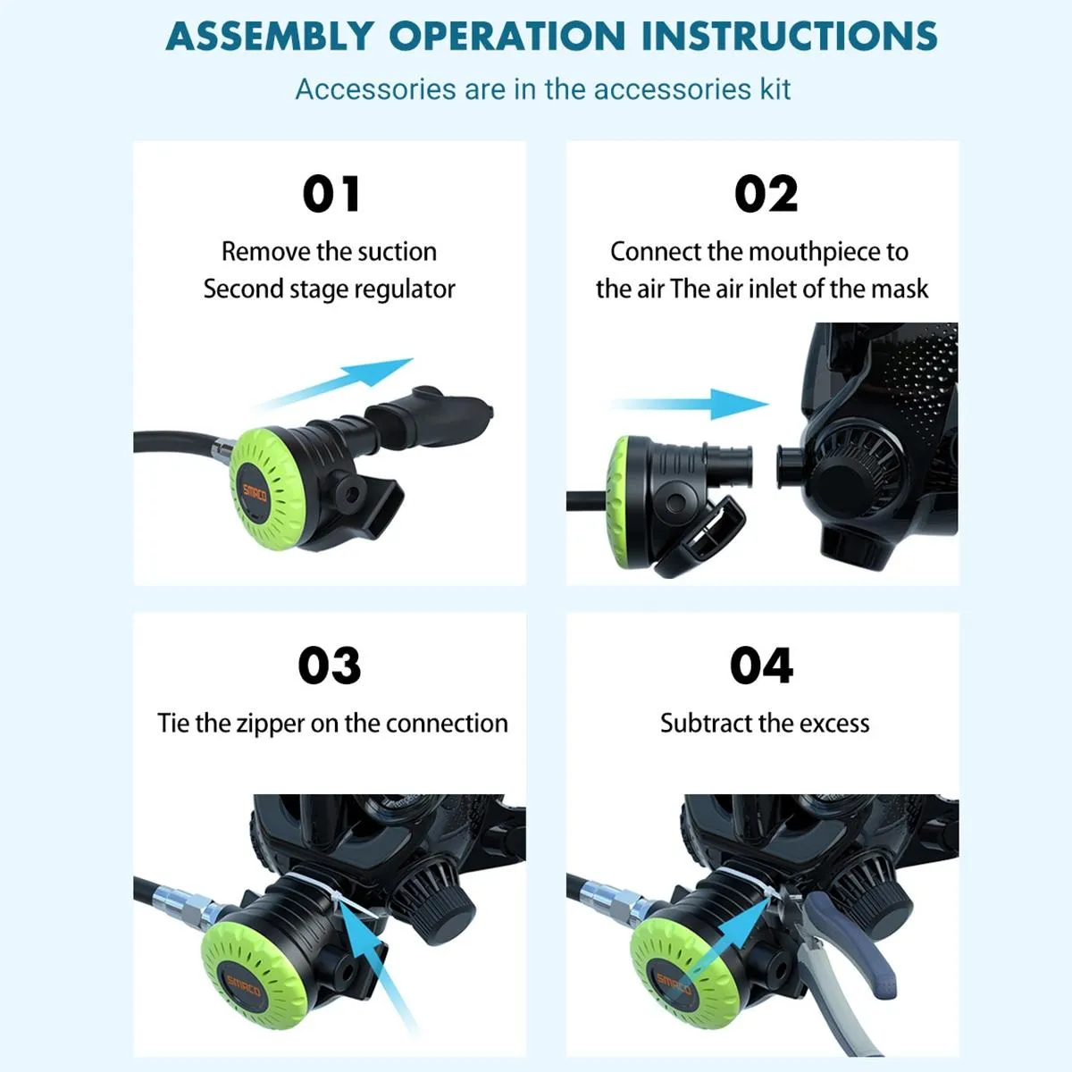 Action Camera Diving Snorkel Mask for Water Sports