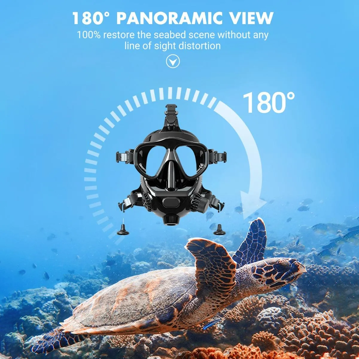 Action Camera Diving Snorkel Mask for Water Sports