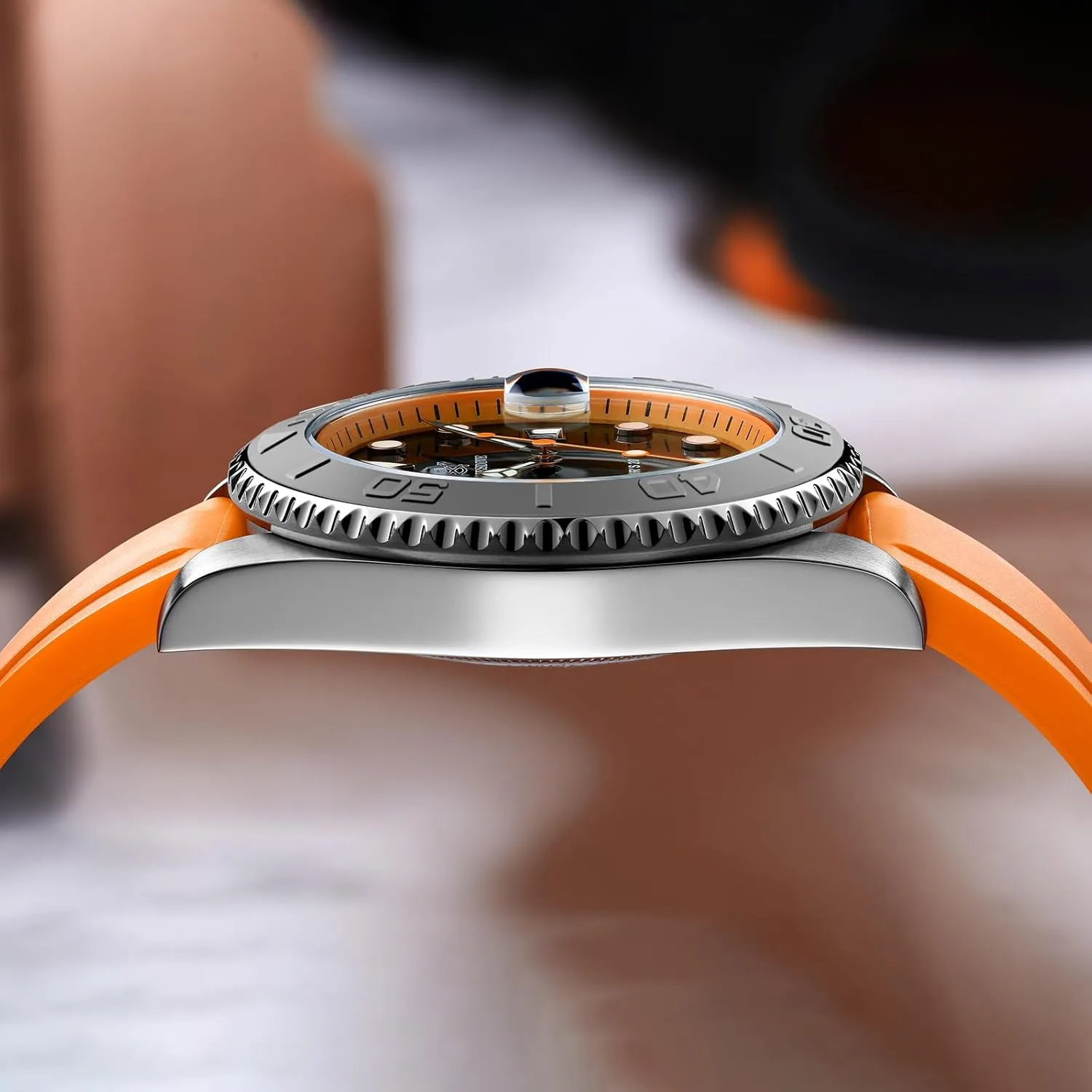 ADDIESDIVE 41MM Mens Watch Quartz Analog BGM9 Luminous 200M Waterproof Watches for Men Rotatable Bezel Easy to Read Dial with Soft and Breathable Rubber Band AD2040