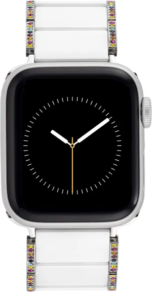 Anne Klein Ceramic Link Fashion Bracelet for Apple Watch, Secure, Adjustable, Apple Watch Replacement Band, Fits Most Wrists