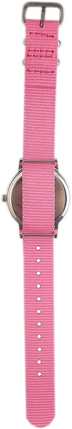 Bigbangbang Kids Analog Watch Learning Time Watch, First Watch Soft Cloth Strap,Read time Study Time Todder Watch,Kindergarten Learn Time Watches,Pink Girl Watch Girls Ages 7-10