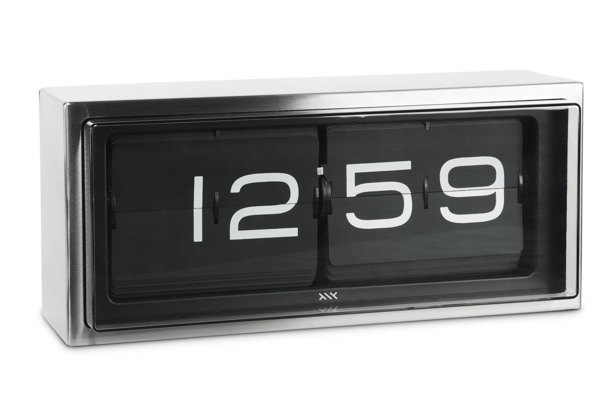 Brick Wall/Desk Clock - Stainless Steel - 24HR