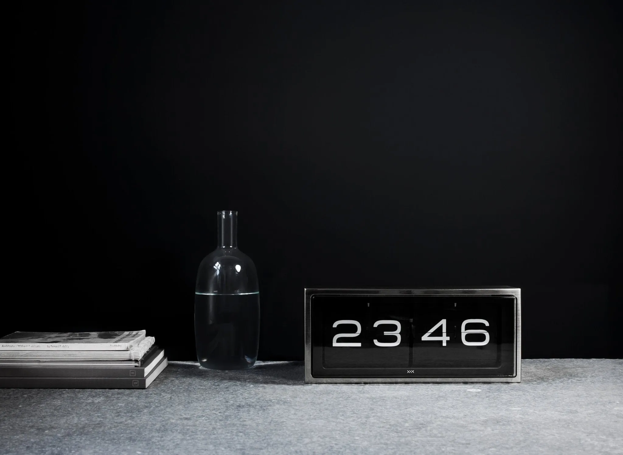 Brick Wall/Desk Clock - Stainless Steel - 24HR