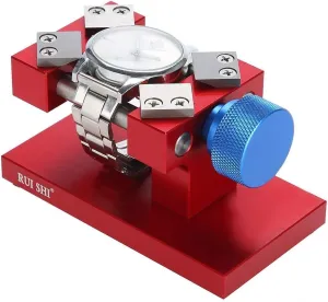 Brrnoo Watch Bezel Opener, Professional Red Watch Bezel Removal Repair Tool, Back Case Opener Workbench Watch Bezel Ring Remover Watchmaker Tool for The Back Cover Diameter 38-40mm