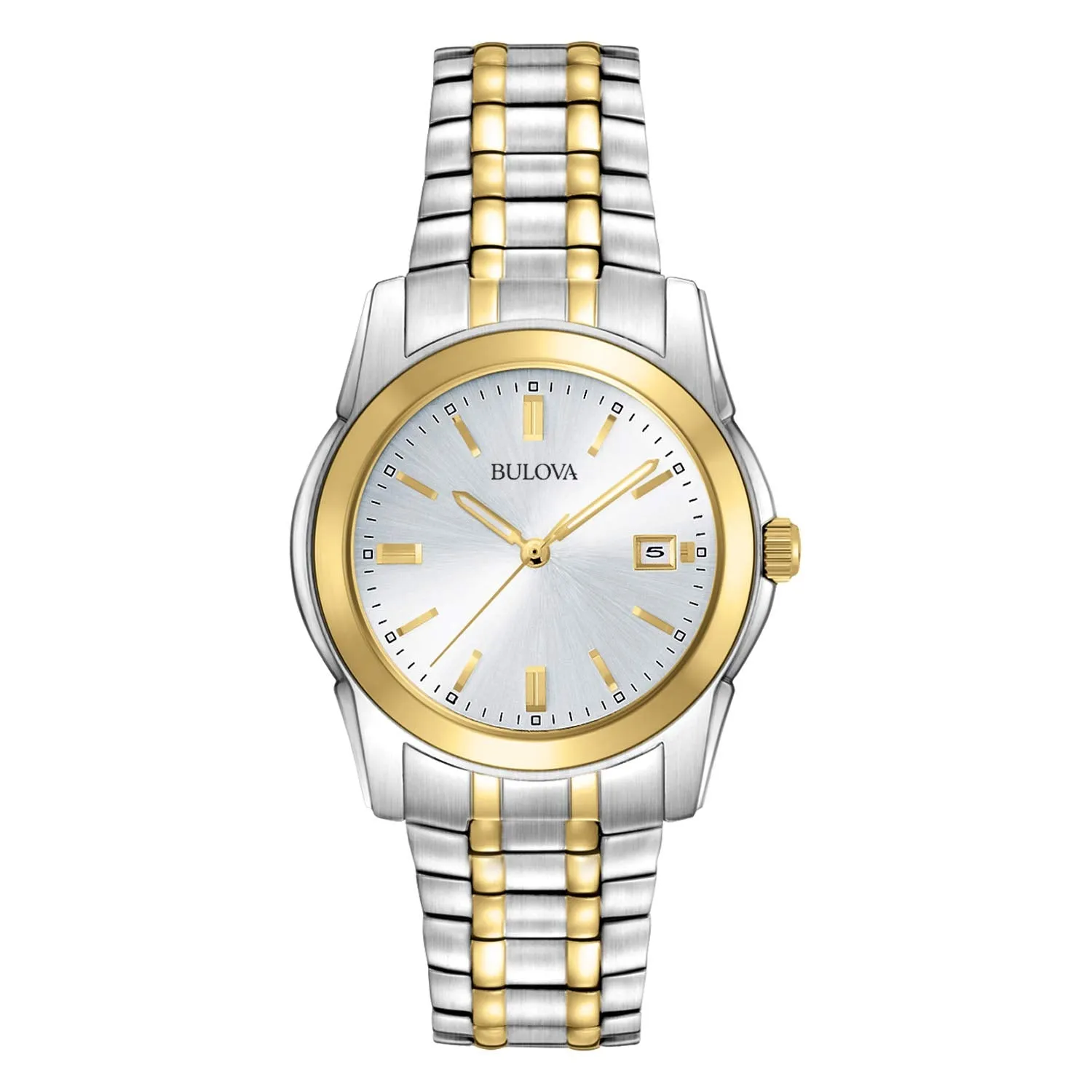 Bulova Men's Classic Two-Tone Stainless Steel 3-Hand Date Quartz Watch, 38mm Style: 98H18