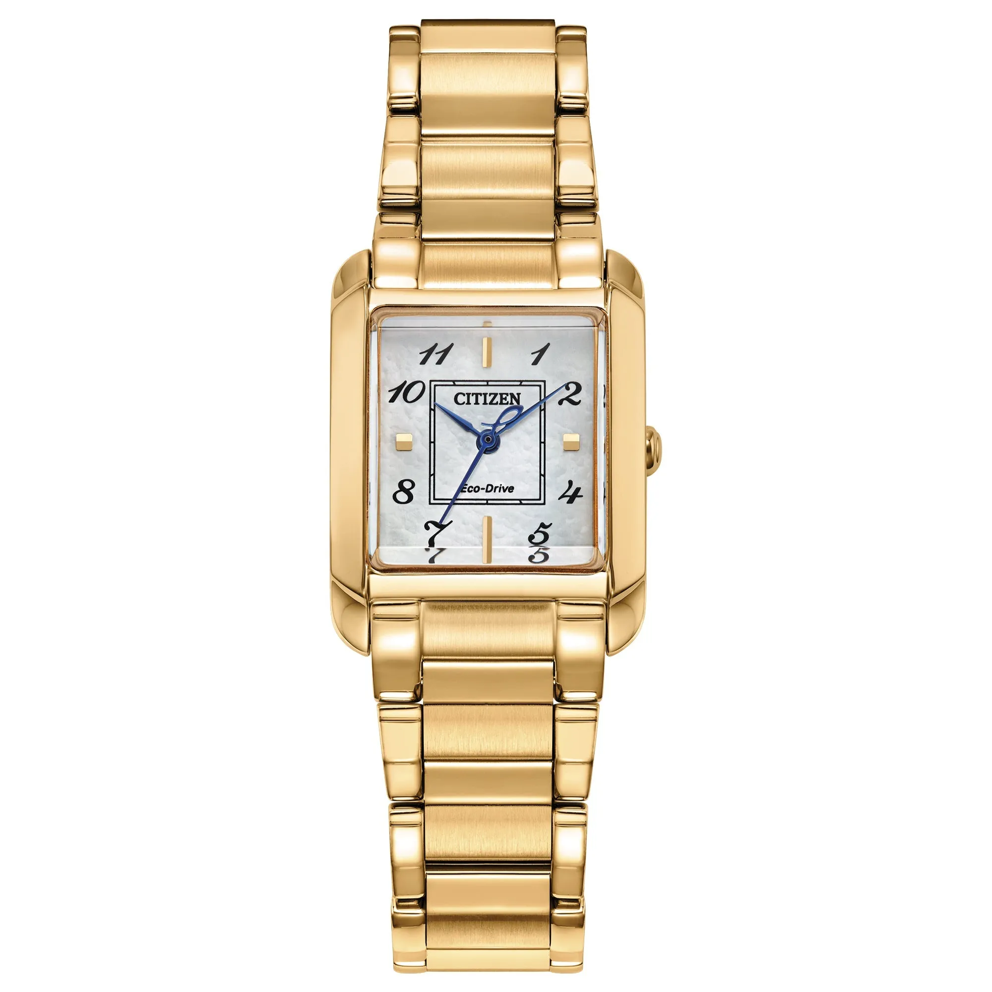 Citizen Bianca White Dial Gold-Tone Stainless Steel Bracelet Watch 22mm - EW5602-57D
