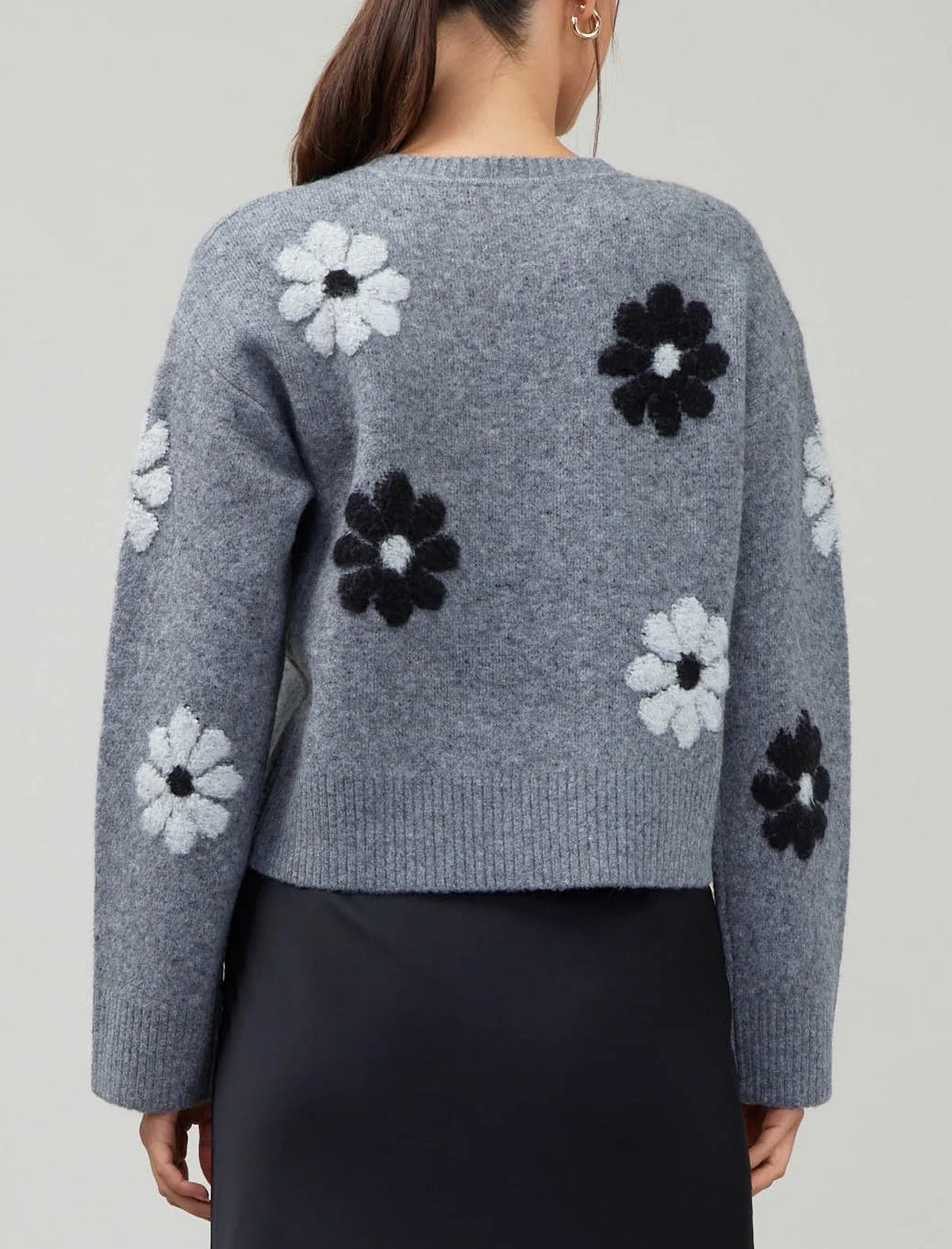 Current Air Flower Motif Sweater