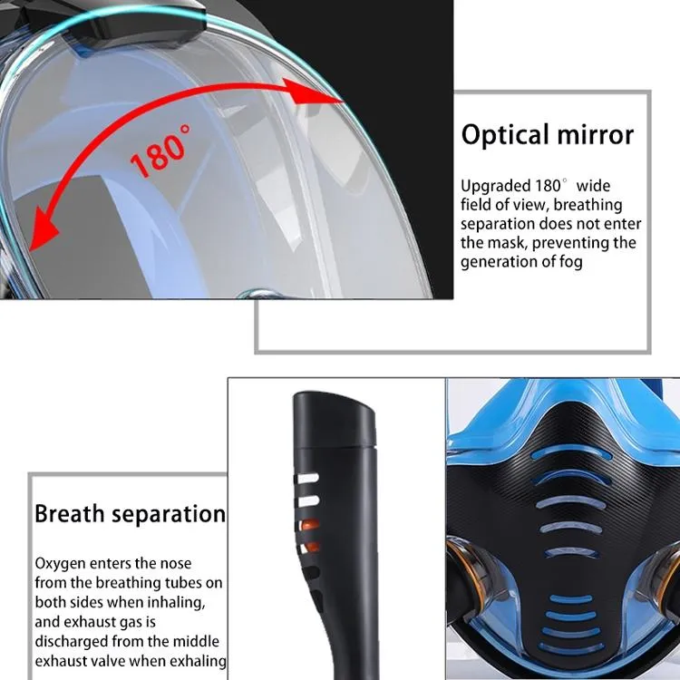 Full Dry Silicone Diving Mask for Adults - Double Tube