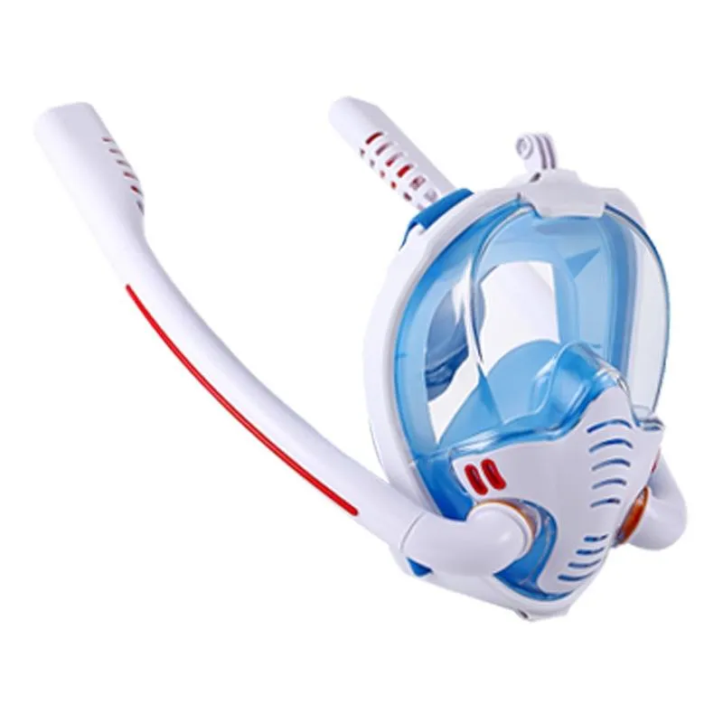 Full Dry Silicone Diving Mask for Adults - Double Tube