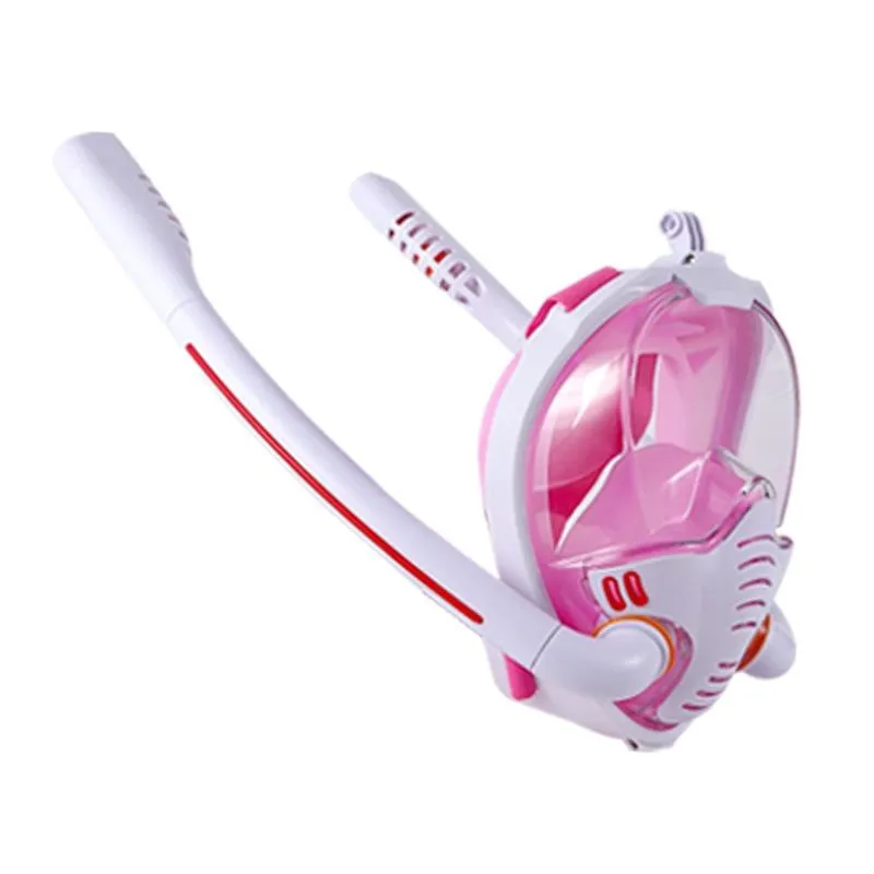 Full Dry Silicone Diving Mask for Adults - Double Tube