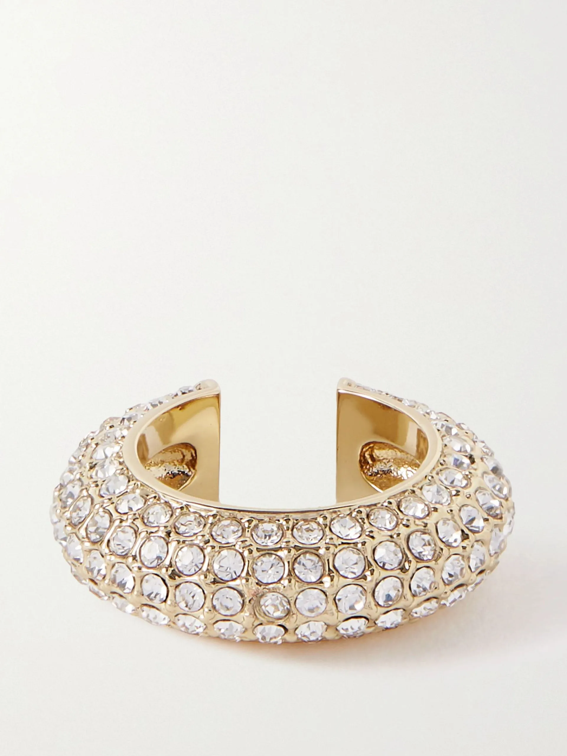 Gold-plated cubic zirconia ear cuff