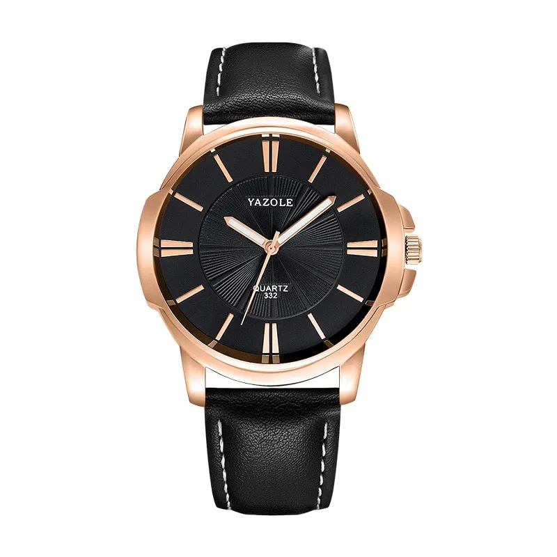 Luxury Watch Made of Blue Glass and Leather