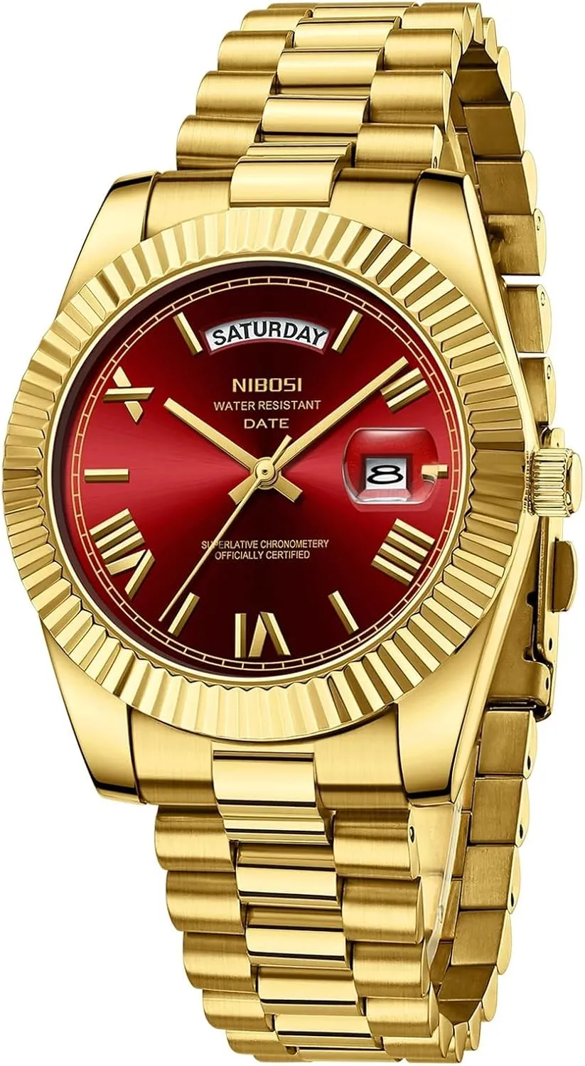 Men Watch Luxury Fashion Quartz Wristwatch Male Stainless Steel Waterproof Calendar Business Watches for Men