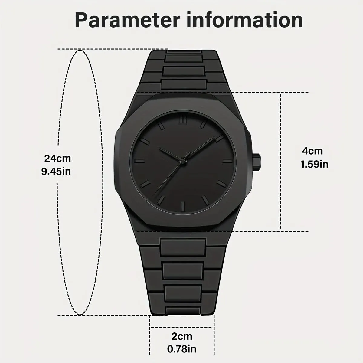 Men's Quartz Business Watch with Round Dial