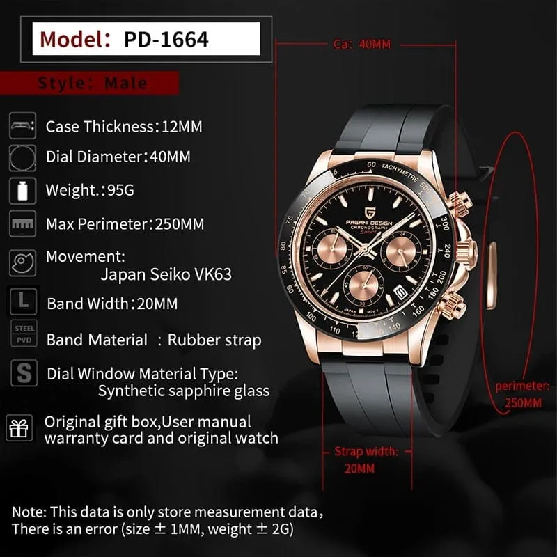 PAGANI DESIGN New Men's Brand Watch