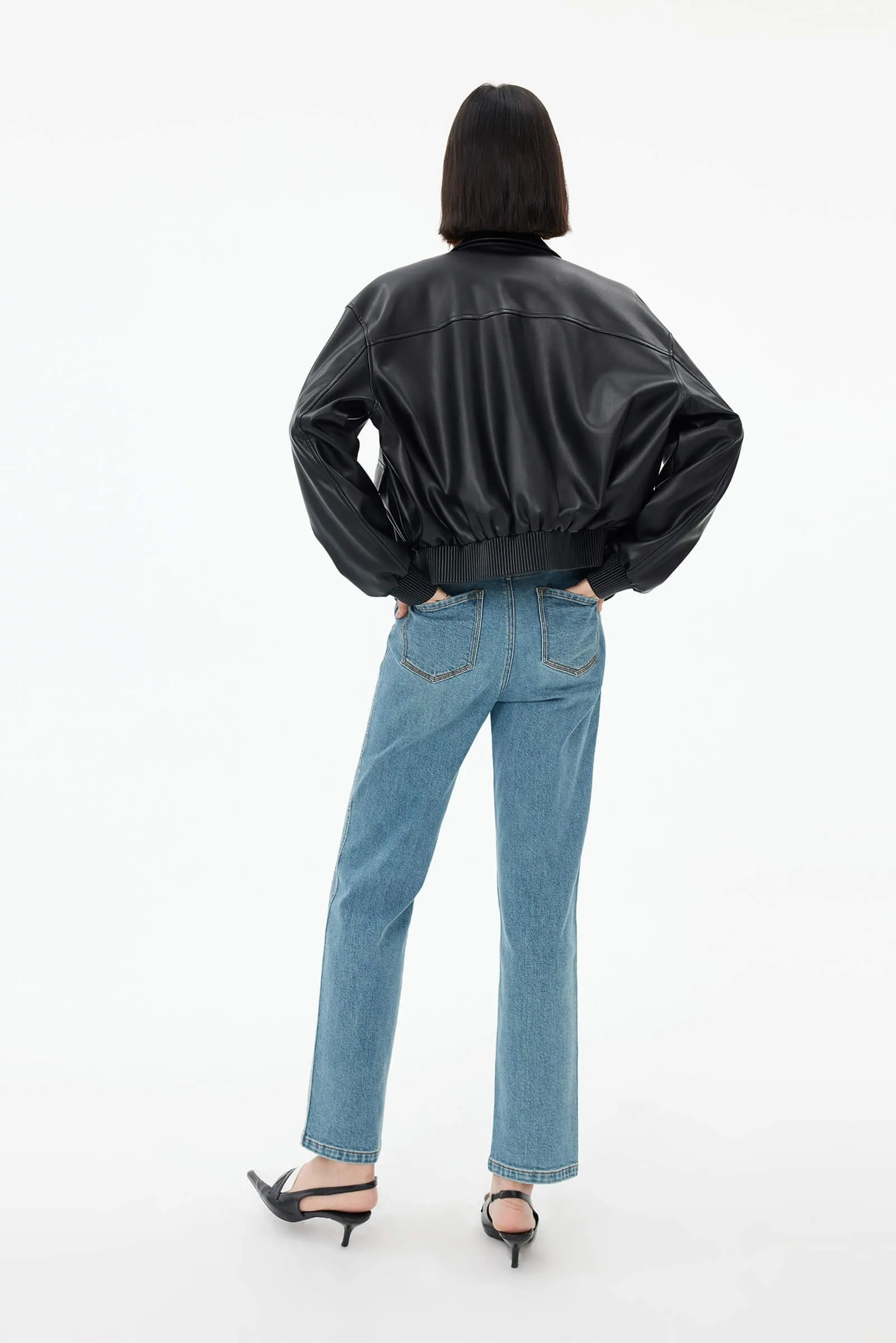 Stylish Motorcycle PU Short Jacket