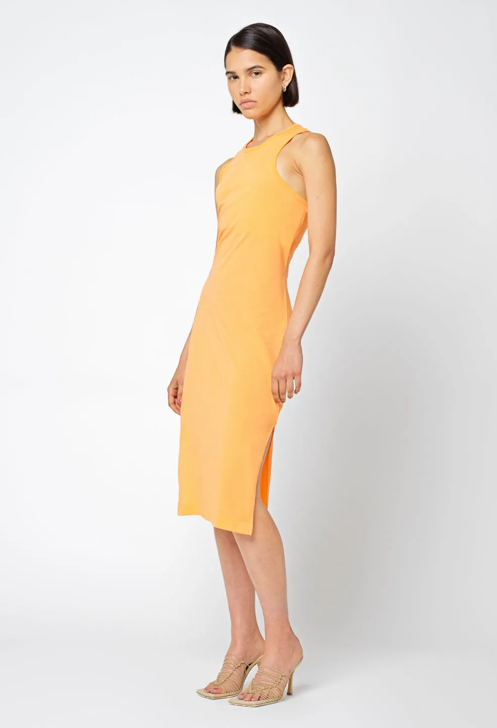 Supima Racerback Midi Dress / Orange Pop
